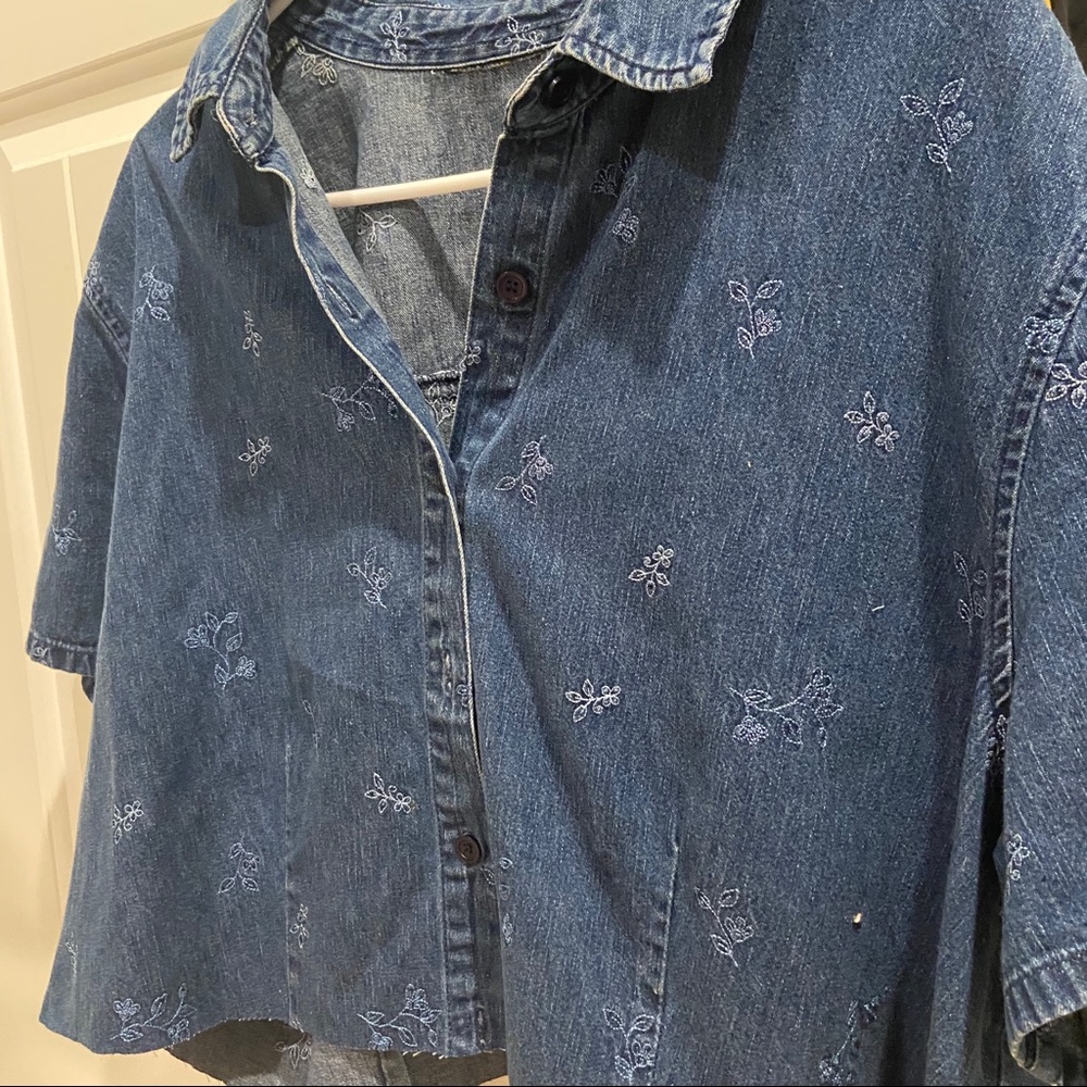 Jean crop top